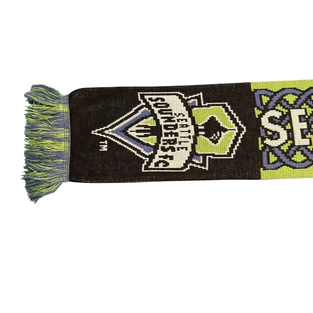 Seattle Sounders FC‎ Ruffneck Scarf MLS Celtic with Skyline Green Black Soccer